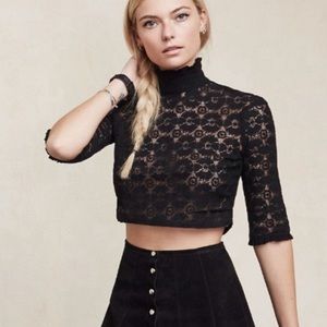 Reformation Lace Elizabeth Crop Top